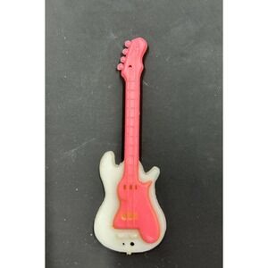 Vintahe Barbie Doll Guitar Pink White Accessory B5